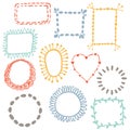 Colorful hand drawn doodle frames Royalty Free Stock Photo