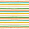 Colorful hand drawn horizontal stripes pattern. Seamless vector background. Uneven wonky textured lines. Organic classic abstract Royalty Free Stock Photo