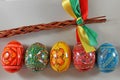 Traditional handmade Czech Easter decoration . Royalty Free Stock Photo