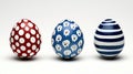Colorful Hand-Painted Easter Eggs in Various Patterns and Designs for Festive Spring Celebrations Royalty Free Stock Photo