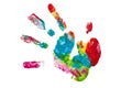 Colorful hand painted isolated