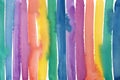 Rainbows Stripes Hand Painted Watercolor Pattern