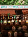 Colorful handmade ceramic bells Royalty Free Stock Photo