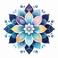 Colorful Handmade Flower Mandala: Whimsical Character Design