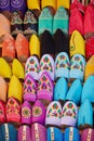 Colorful handmade leather slippers Royalty Free Stock Photo