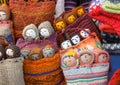 Colorful handmade peruvian dolls Royalty Free Stock Photo