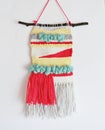 Colorful handmade wall hanging