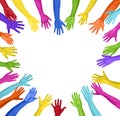 Colorful Hands Forming Heart Shape Royalty Free Stock Photo