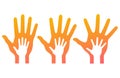 Peoples Helping Hands Royalty Free Stock Photo