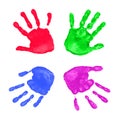 Colorful hands prints