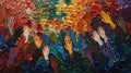 Colorful hands are raised, expressing unity and hope in an abstract setting Royalty Free Stock Photo