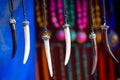 Colorful hanging Ivory tooth