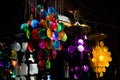 Colorful hanging wind chimes