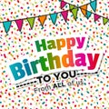 Colorful Happy Birthday Greeting Card Royalty Free Stock Photo