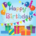 Colorful Happy Birthday greeting card