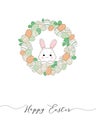 Colorful Happy Easter greeting card