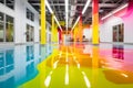 colorful, happy, empty industrial area, Generative Ai Royalty Free Stock Photo