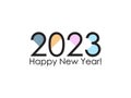 Colorful happy new year 2023 number, retro classic style vector. Vector illustration