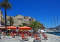 Colorful harbor with citadel, Calvi, Corsica