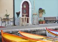 Colorful harbor-side bar Royalty Free Stock Photo