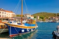 Colorful harbor of Zlarin island Royalty Free Stock Photo