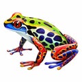 Colorful Harlequin Frog Clip Art With Bold Pop Art Style Royalty Free Stock Photo