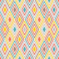 Colorful harlequin geometric seamless pattern