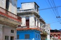 Colorful Havana Neighborhood Balcony Scene
