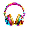 colorful headphone. Generative ai