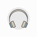 Colorful headphone icon