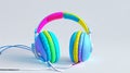 Colorful headphone on a white background.