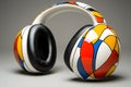 Stylish Abstract Headphones Royalty Free Stock Photo