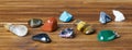 Colorful healing mineral crystal stones