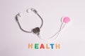 Colorful health with stethoscope