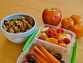 Fresh, healthy snack food for school or work Royalty Free Stock Photo