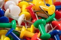 colorful heap of push pins close up Royalty Free Stock Photo