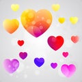 Colorful heart background Royalty Free Stock Photo