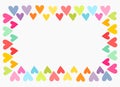 Colorful heart border