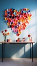 Colorful Heart Collage: A Delicate Love Composition
