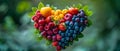 Colorful Heart-Healthy Harvest. Concept Healthy Recipes, Seasonal Fruits, Colorful Veggies,