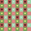 Colorful heart pattern background.