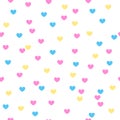 Colorful Heart Pattern Design on White Background Royalty Free Stock Photo