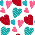 Colorful heart pattern Royalty Free Stock Photo