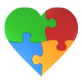 Colorful heart puzzle