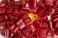 Colorful heart shape macaroni pasta Royalty Free Stock Photo