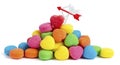 Colorful heart shaped candy pile Valentine Royalty Free Stock Photo