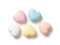 Colorful heart-shaped objects isolated on white background Royalty Free Stock Photo