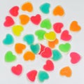 Colorful heart sign jelly