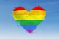 Colorful heart symbol of LGBT