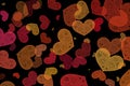 Colorful hearths background illustration. Wallpaper for artwork